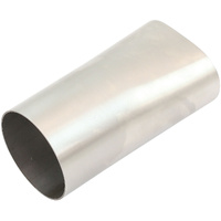 Aeroflow Stainless Steel 3-1/2" Oval Tube to 3-1/2" Round Tube Conversion Adapter - 2" H x 4-11/32" W, 1/16" Wall Oval to 3-1/2" Round Pipe