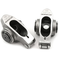 Aeroflow Small Block Chev Stainless Steel Roller Rocker Set - 7/16" Stud Mount, 1.65 Ratio, Set of 2