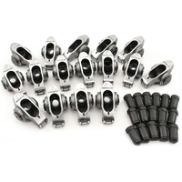 Aeroflow Small Block Ford Windsor 289-351 Stainless Steel Roller Rocker Set - 7/16" Stud Mount, 1.80 Ratio, Set of 16