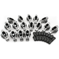Aeroflow Ford Cleveland Stainless Steel Roller Rocker Set - 7/16" Stud Mount, 1.80 Ratio, Set of 16