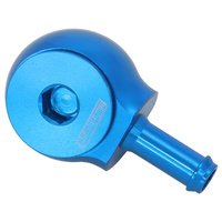 Aeroflow 90 Deg Low Profile -10 ORB to 3/8" Barb Blue AF959-06-10