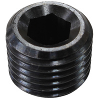 Aeroflow Black Zinc Coated Steel Port Plug - 1/4" BSP