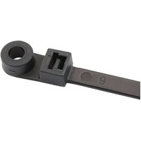 Aeroflow Cable Ties Screw Mounted 7.6mm x 400mm 1000 Pack Black Nylon 66