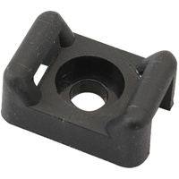Aeroflow Cable Tie Screw Mount 21.3mm x 15.3mm 50 Pack Nylon 66 Black