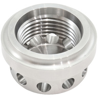 Aeroflow Stainless Steel Vented Weld-On Female -10ORB Bung - Baffled Weld-On Fitting