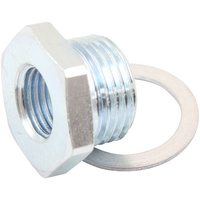Aeroflow O2 Sensor Reducer Bush M18 x 1.5mm to M12 x 1.25mm Zinc Coated Steel