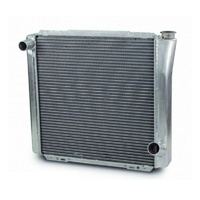 AFCO Universal Fit Cross Flow Aluminium Radiator GM Style Natural Satin Finish 22" x 19" LH Inlet RH outlet AFC80100N