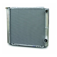 AFCO Universal Fit Cross Flow Aluminium Radiator Natural Satin Finish Double Pass 22" x 19" LH Filler RH Inlet RH outlet AFC80100NDP
