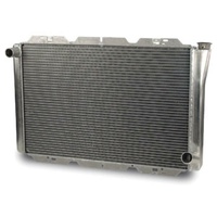 AFCO Universal Fit Cross Flow Aluminium Radiator GM Style Natural Satin Finish 31" x 19" LH Inlet RH outlet AFC80102N