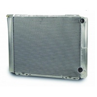 AFCO Universal Fit Double Pass Aluminium Radiator Natural Satin Finish 26" x 19" LH Filler RH Inlet RH outlet AFC80125N