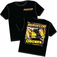 Aeroflow Nitro Funny Car T-Shirt Medium Black Full Colour Design Print