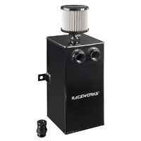 Raceworks Black Aluminium Catch Can With Drain Tap 3L ALY-065BK