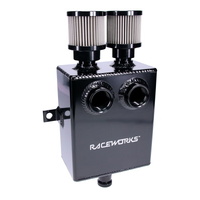 Raceworks 1.6L BLACK SLIMLINE ALUMINIUM CATCH CAN