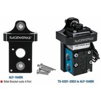 Boost control solenoid 4 port mount Billet Aluminium Black bracket ALY-164BK