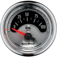Auto Meter Gauge American Muscle Oil Pressure 2 1/16 in. 100psi Electrical Analog Each AMT-1226