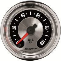 Auto Meter Gauge American Muscle Oil Pressure 2 1/16 in. 100psi Digital Stepper Motor Analog Each AMT-1253