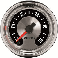 Auto Meter Gauge American Muscle Voltmeter 2 1/16 in. 18V Digital Stepper Motor Analog Each AMT-1282