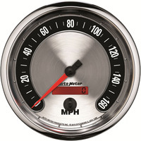 Auto Meter Gauge American Muscle Speedometer 5 in. 160mph Electric Programmable Analog Each AMT-1289