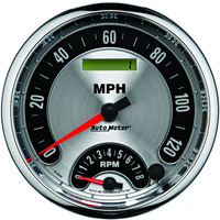 Auto Meter Gauge American Muscle Tachometer / Speedometer 5 in. 160mph & 0-8K RPM Electric Pr AMT-1295
