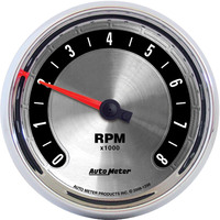Auto Meter Gauge American Muscle Tachometer 3 3/8 in. 0-8K RPM In-Dash Analog Each AMT-1298