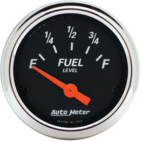 Auto Meter Gauge Designer Black Fuel Level 2 1/16 in. 0-90 Ohms Electrical Analog Each AMT-1422