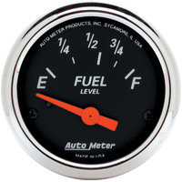 Auto Meter Gauge Designer Black Fuel Level 2 1/16 in. 73-10 Ohms Electrical Analog Each AMT-1423