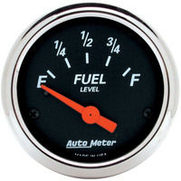 Auto Meter Gauge Designer Black Fuel Level 2 1/16 in. 0-30 Ohms Electrical Analog Each AMT-1425