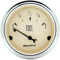Auto Meter Gauge Antique Beige Fuel Level 2 1/16 in. 0-90 Ohms Electrical Analog Each AMT-1815