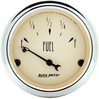 Auto Meter Gauge Antique Beige Fuel Level 2 1/16 in. 0-90 Ohms Electrical Analog Each AMT-1815