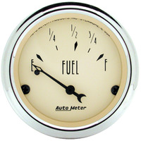 Auto Meter Gauge Antique Beige Fuel Level 2 1/16 in. 73-10 Ohms Electrical Analog Each AMT-1816