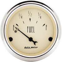 Auto Meter Gauge Antique Beige Fuel Level 2 1/16 in. 240-33 Ohms Electrical Analog Each AMT-1817
