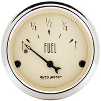 Auto Meter Gauge Antique Beige Fuel Level 2 1/16 in. 0-30 Ohms Electrical Analog Each AMT-1818