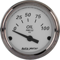 Auto Meter Gauge American Platinum Oil Pressure 2 1/16 in. 100psi Electrical Each AMT-1928