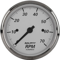 Auto Meter Gauge American Platinum Tachometer 3 1/8 in. 0-7K RPM In-Dash Each AMT-1995