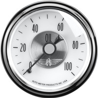 Auto Meter Gauge Prestige Oil Pressure 2 1/16 in. 100psi Mechanical Pearl Analog Each AMT-2023