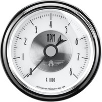 Auto Meter Gauge Prestige Tachometer 3 3/8 in. 0-8K RPM In-Dash Pearl Analog Each AMT-2098