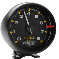 Auto Meter Gauge Autogage Tachometer 3 3/4 in. 0-8K RPM Pedestal Black Dial Black CASE Each AMT-2300