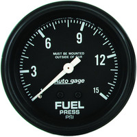 Auto Meter Gauge Autogage Fuel Pressure 2 5/8 in. 0-15psi Mechanical Black Each AMT-2311