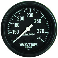 Auto Meter Gauge Autogage Water Temperature 2 5/8 in. 100-280 Degrees F Mechanical Black Each AMT-2313