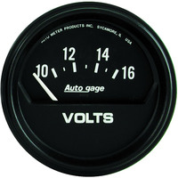 Auto Meter Gauge Autogage Voltmeter 2 5/8 in. 16V Electrical Black Each AMT-2319