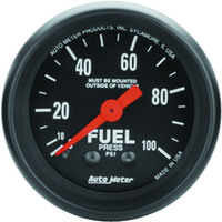 Auto Meter Gauge Z-Series Fuel Pressure 2 1/16 in. 100psi Mechanical Analog Each AMT-2612