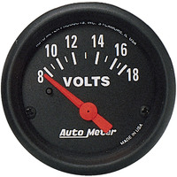Auto Meter Gauge Z-Series Voltmeter 2 1/16 in. 18V Electrical Each AMT-2645