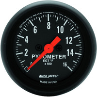 Auto Meter Gauge Z-Series Pyrometer (EGT) 2 1/16 in. 1600 Degrees F Digital Stepper Motor Analog Each AMT-2654