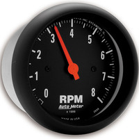 Auto Meter Gauge Z-Series Tachometer 3 3/8 in. 0-8K RPM In-Dash Analog Each AMT-2699