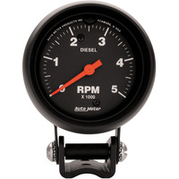 Auto Meter Gauge Z-Series Tachometer 2 5/8 in. 0-5K RPM Diesel Pedestal Analog Each AMT-2888
