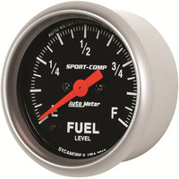 Auto Meter Gauge Sport-Comp Fuel Level 2 1/16 in. 0-280 Ohms Programmable Analog Each AMT-3310