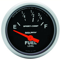 Auto Meter Gauge Sport-Comp Fuel Level 2 1/16 in. 73-10 Ohms Electrical Analog Each AMT-3315