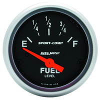 Auto Meter Gauge Sport-Comp Fuel Level 2 1/16 in. 240-33 Ohms Electrical Analog Each AMT-3316