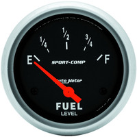 Auto Meter Gauge Sport-Comp Fuel Level 2 5/8 in. 0-90 Ohms Electrical Analog Each AMT-3514