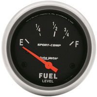 Auto Meter Gauge Sport-Comp Fuel Level 2 5/8 in. 73-10 Ohms Electrical Analog Each AMT-3515